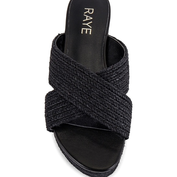 RAYE Tiko Black Raffia Sandals - Picture 3 of 9